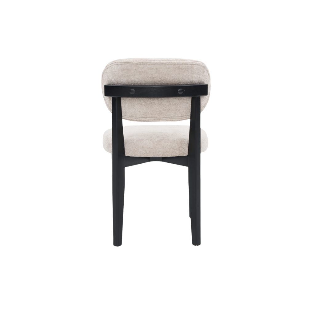 CHAIR SILLA ZB-5684 BLACK LEGS TAUPE  FY2415-6
