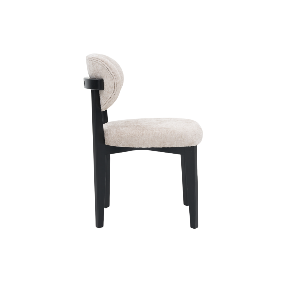 CHAIR SILLA ZB-5684 BLACK LEGS TAUPE  FY2415-6