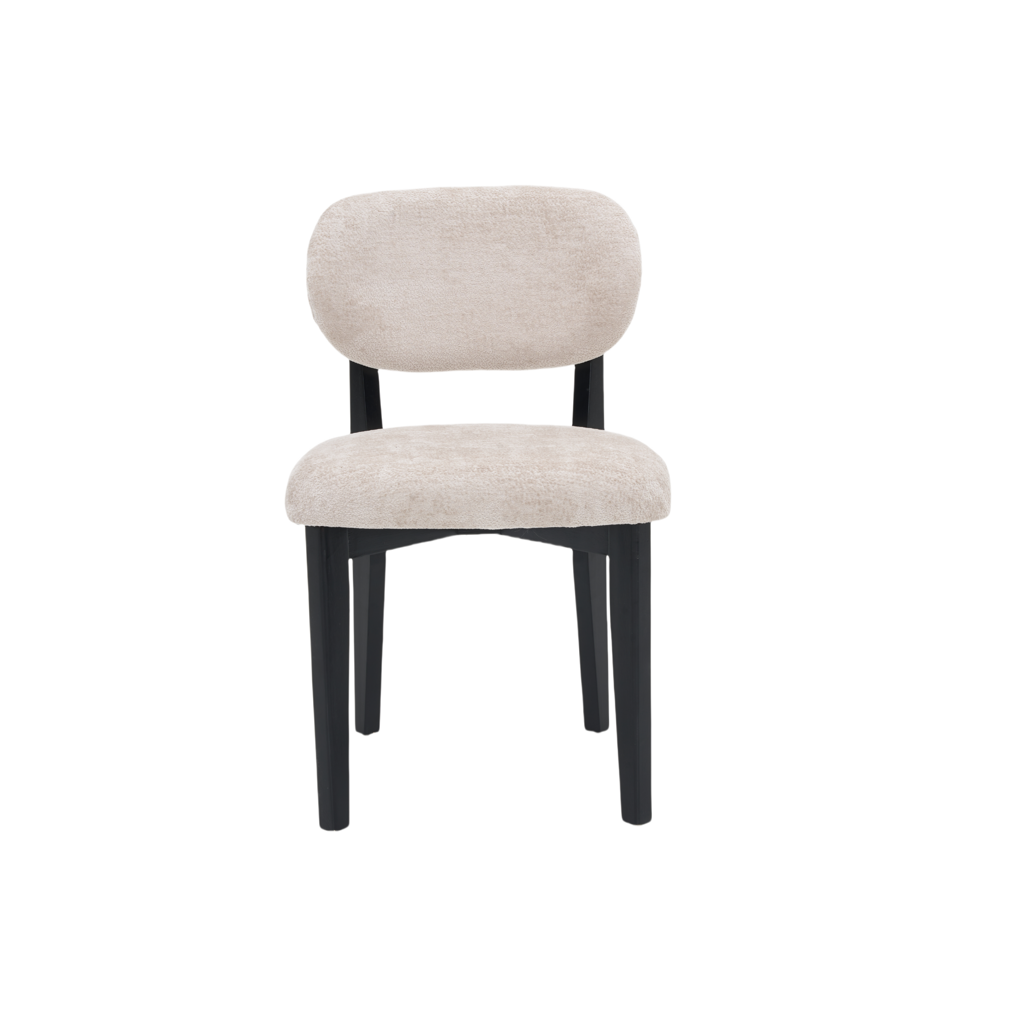 CHAIR SILLA ZB-5684 BLACK LEGS TAUPE  FY2415-6