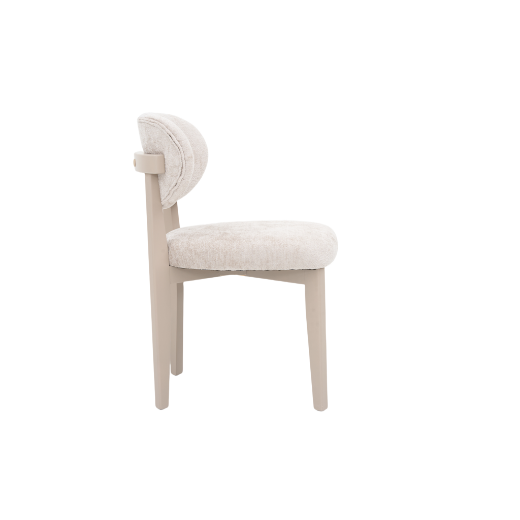 CHAIR SILLA ZB-5684 CHAMPAGNE LEGS TAUPE  FY2415-6