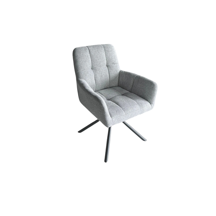 CHAIR SPIDER TURN ZB-5538 BLACK LEGS  LIGHT GREY TEXERE