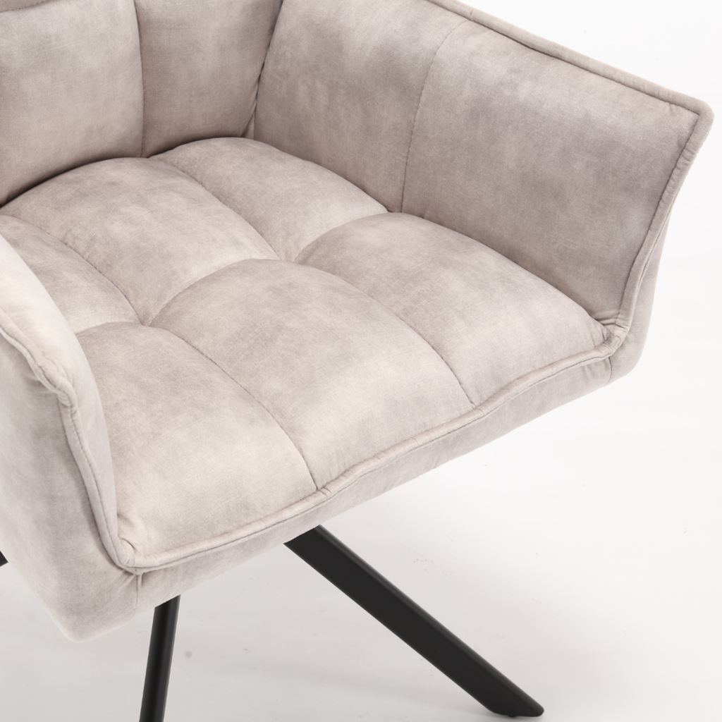 Esszimmerstuhl Dani | Velvet Champagne (2er-Set)