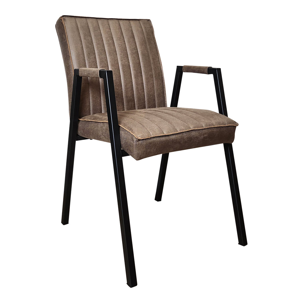 Tivoli Esszimmerstuhl mit Armlehne | Bull Brown