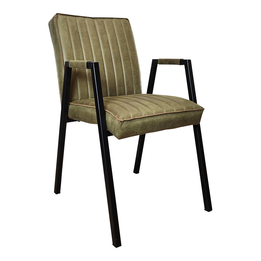Tivoli Esszimmerstuhl mit Armlehne | Bull Moss Green