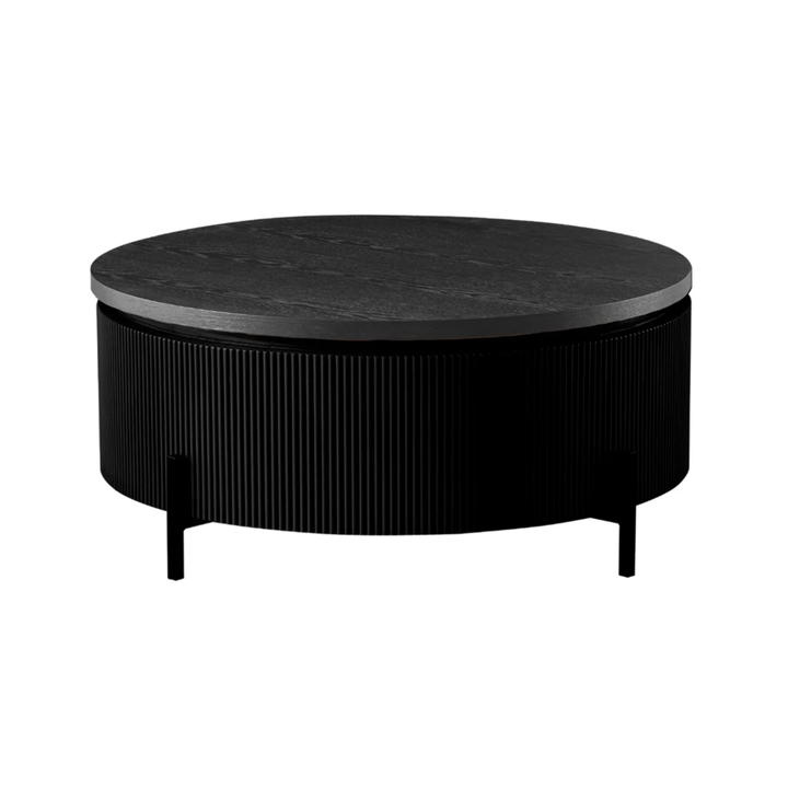FOSTER CT BLACK VENEER PLAIN 100 ROND BLACK
