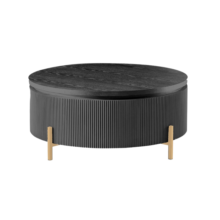 FOSTER CT BLACK VENEER PLAIN 100 ROND GOLD