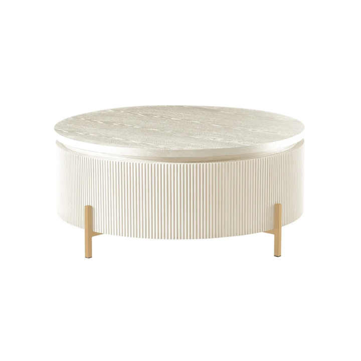 FOSTER CT CREAM VENEER PLAIN 100 ROND GOLD
