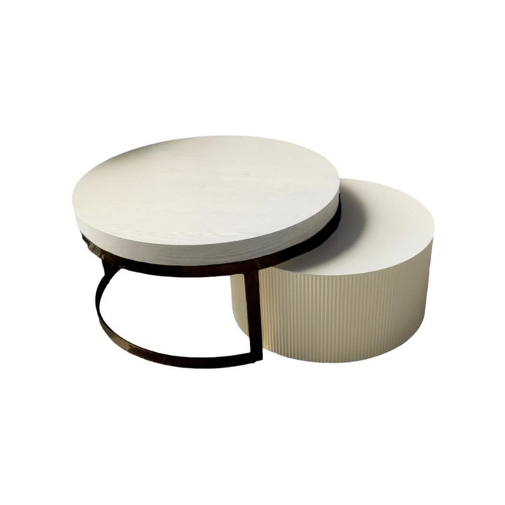 FOX CREAM PLAIN VENEER 90/70 ROND BLACK