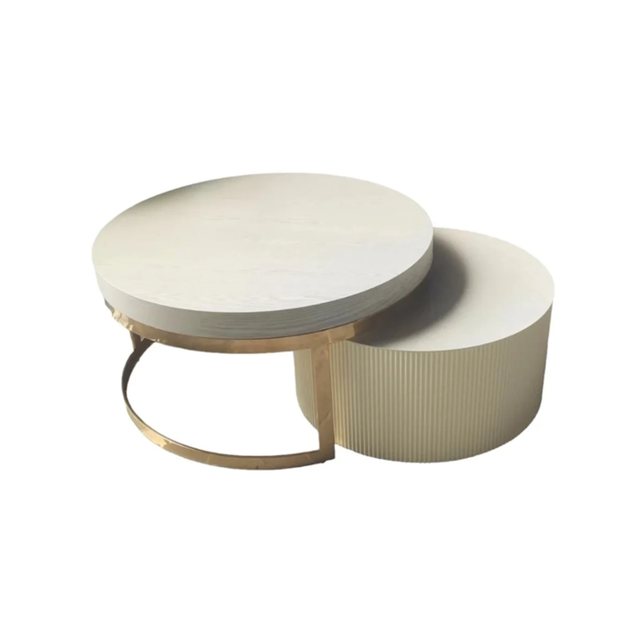 FOX CREAM PLAIN VENEER 90/70 ROND GOLD