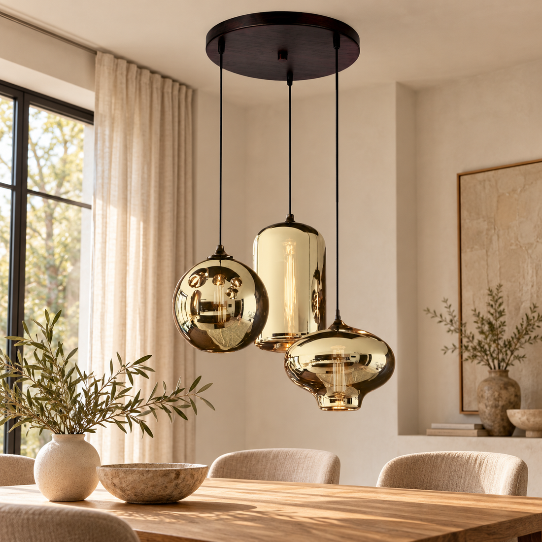 Plafondlamp Ines – AI-sfeerimpressie
