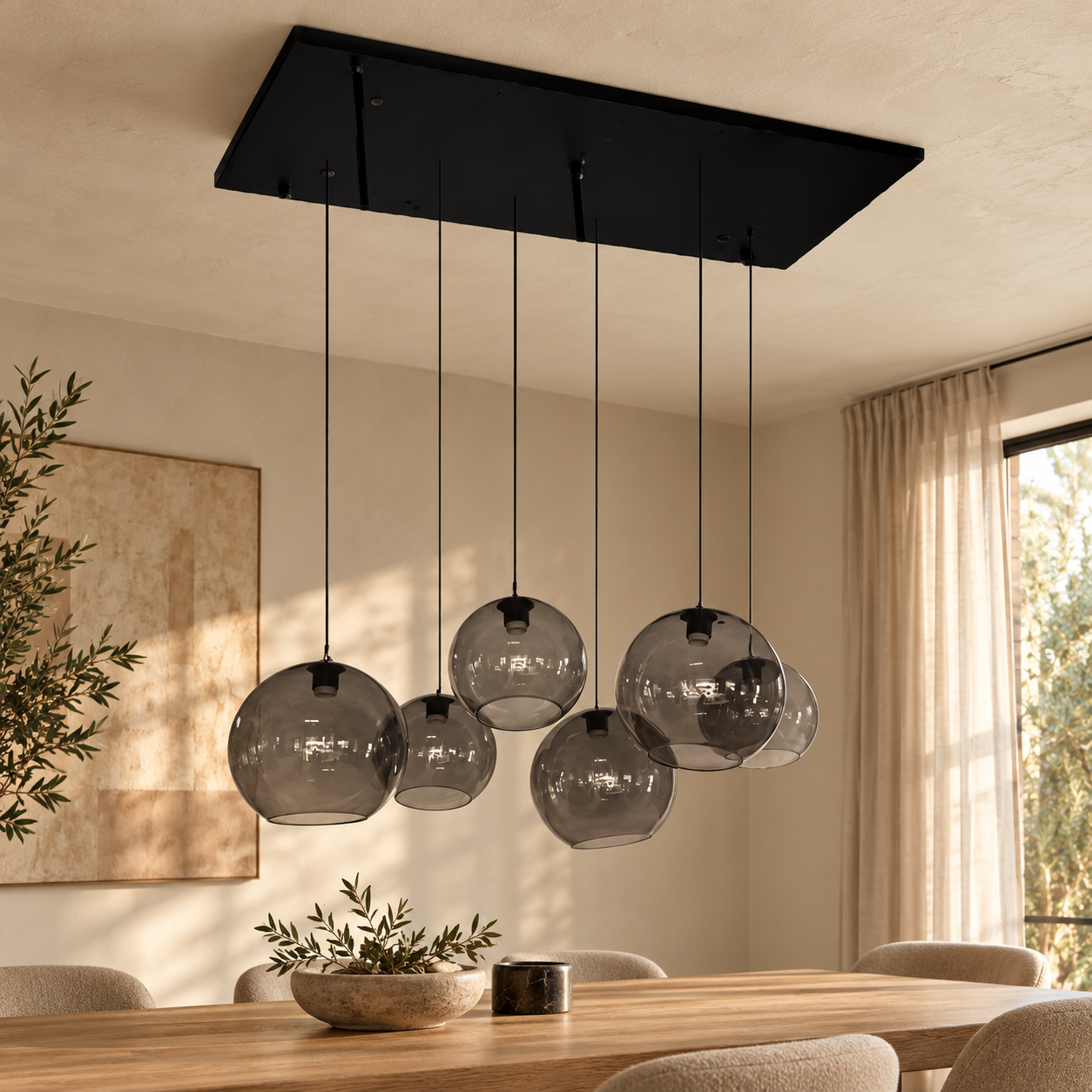 Plafondlamp Jolina – AI-sfeerimpressie