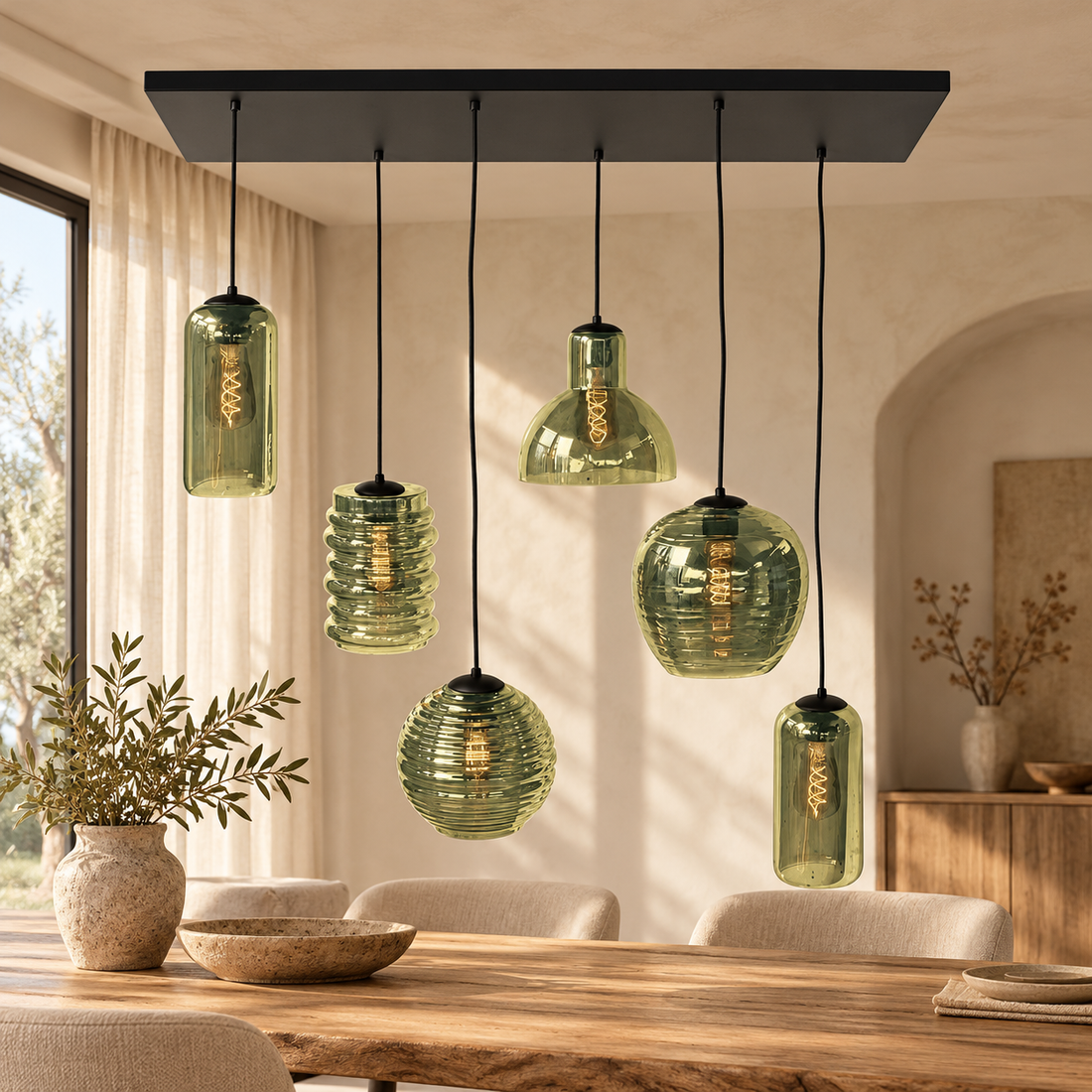 Plafondlamp Liora – AI-sfeerimpressie