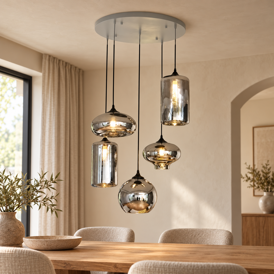 Plafondlamp Nelia – AI-sfeerimpressie
