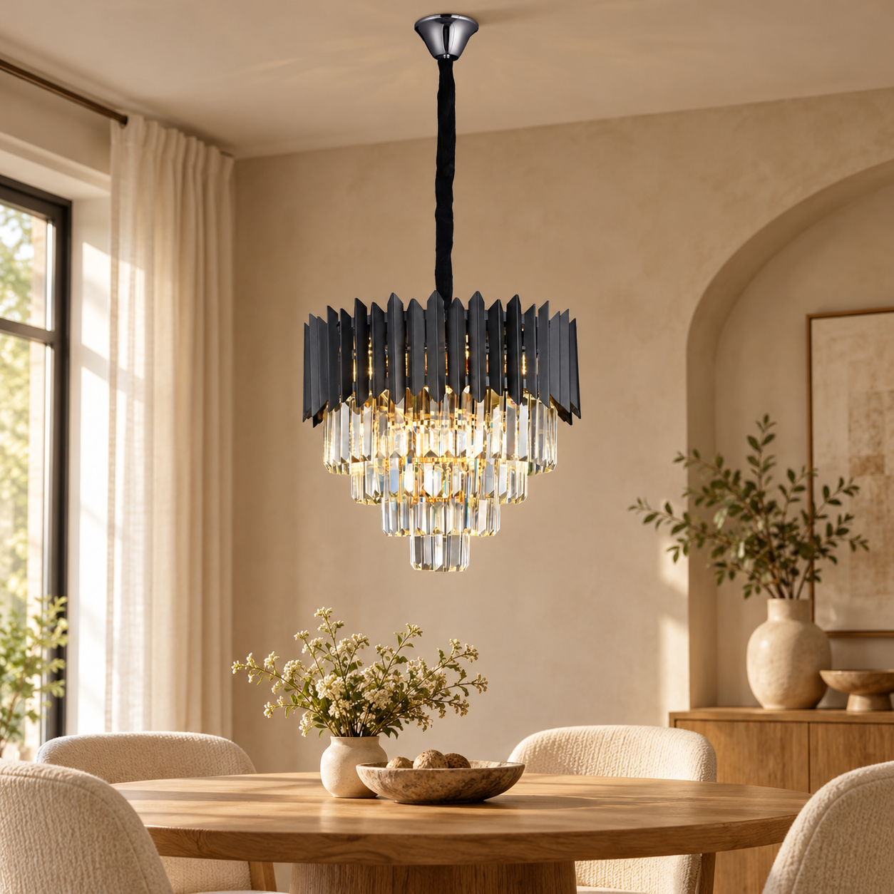Plafondlamp Nerina – AI-sfeerimpressie