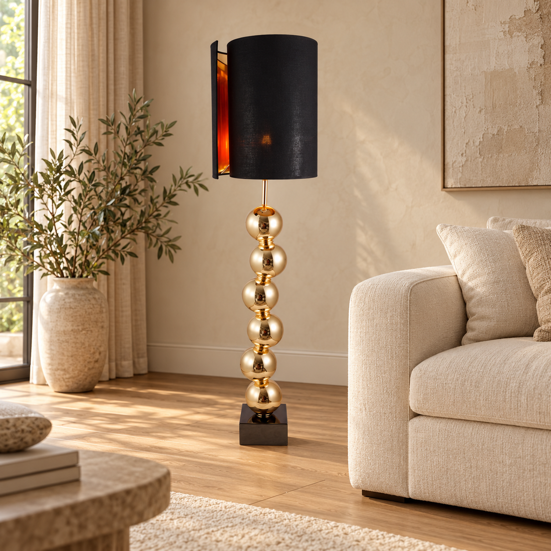 Vloerlamp Vina – AI-sfeerimpressie
