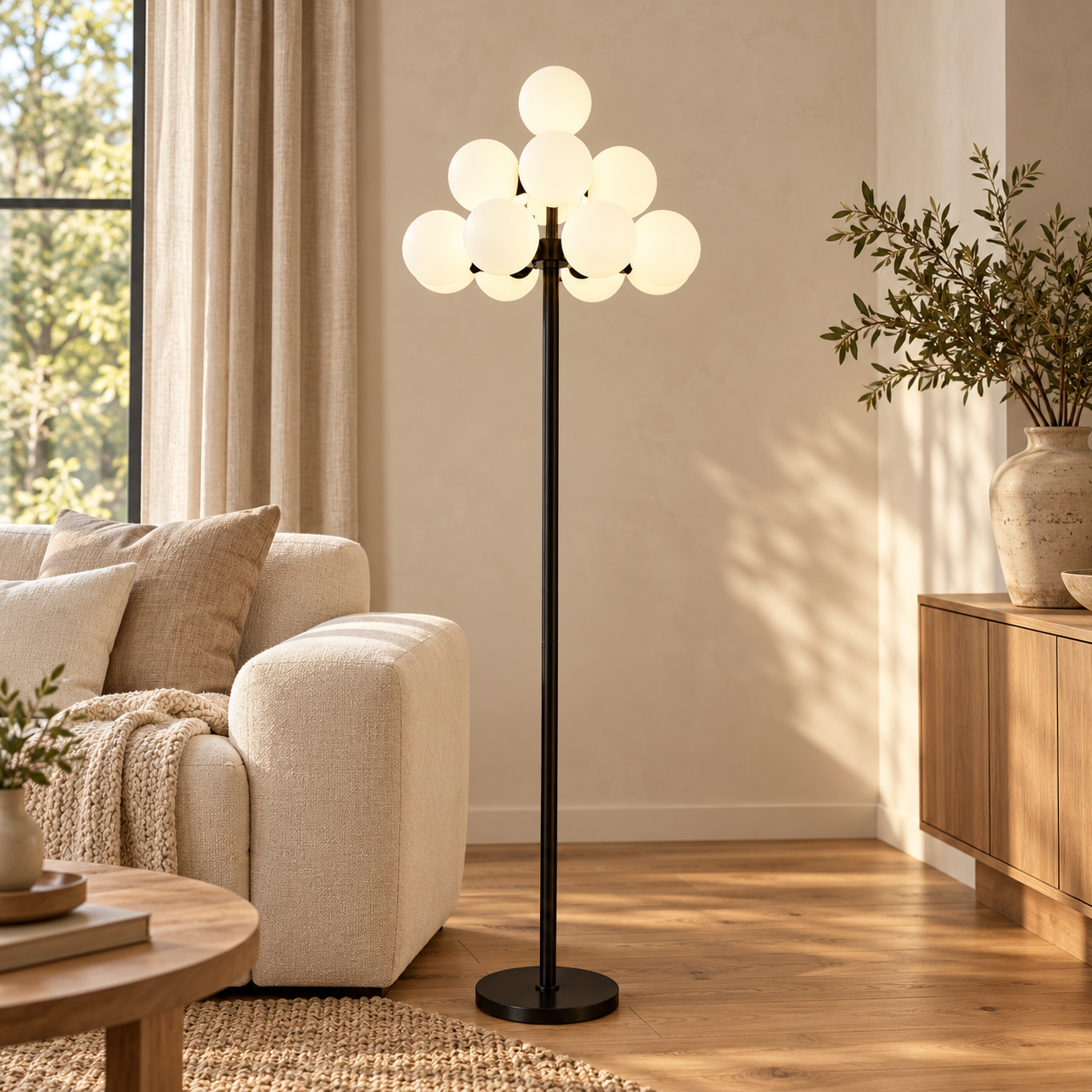 Vloerlamp Ariella – AI-sfeerimpressie