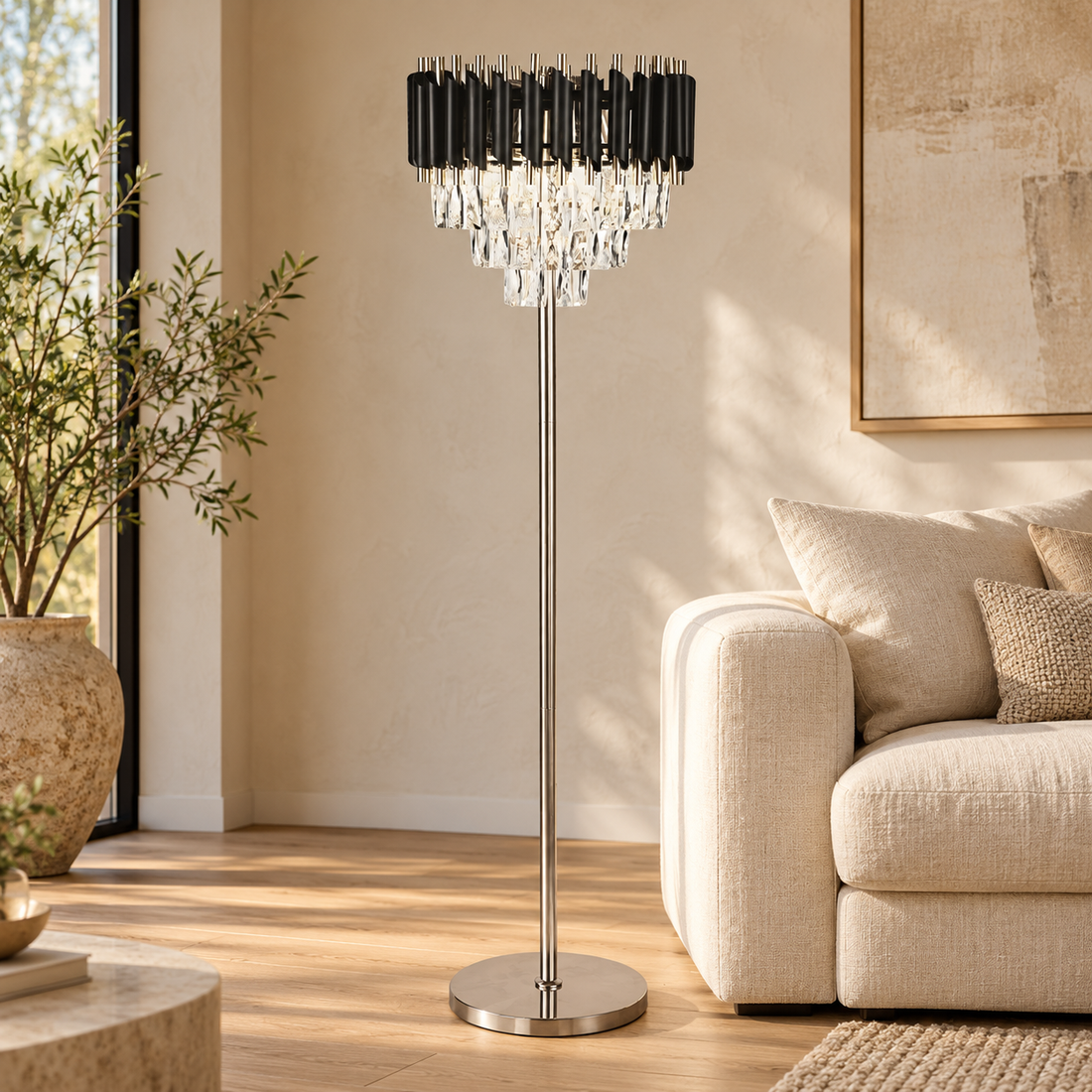 Vloerlamp Cora – AI-sfeerimpressie