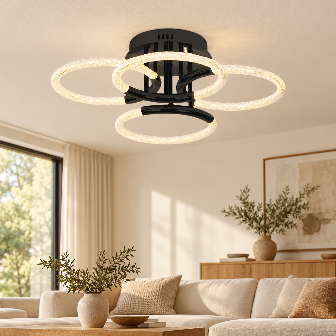 Plafondlamp Celina – AI-sfeerimpressie