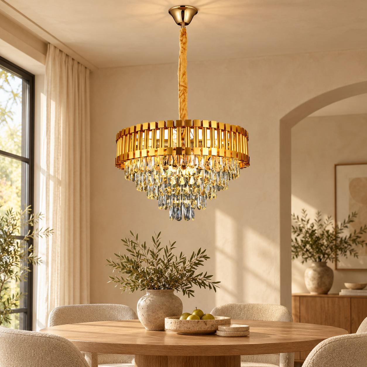 Plafondlamp Serena – AI-sfeerimpressie