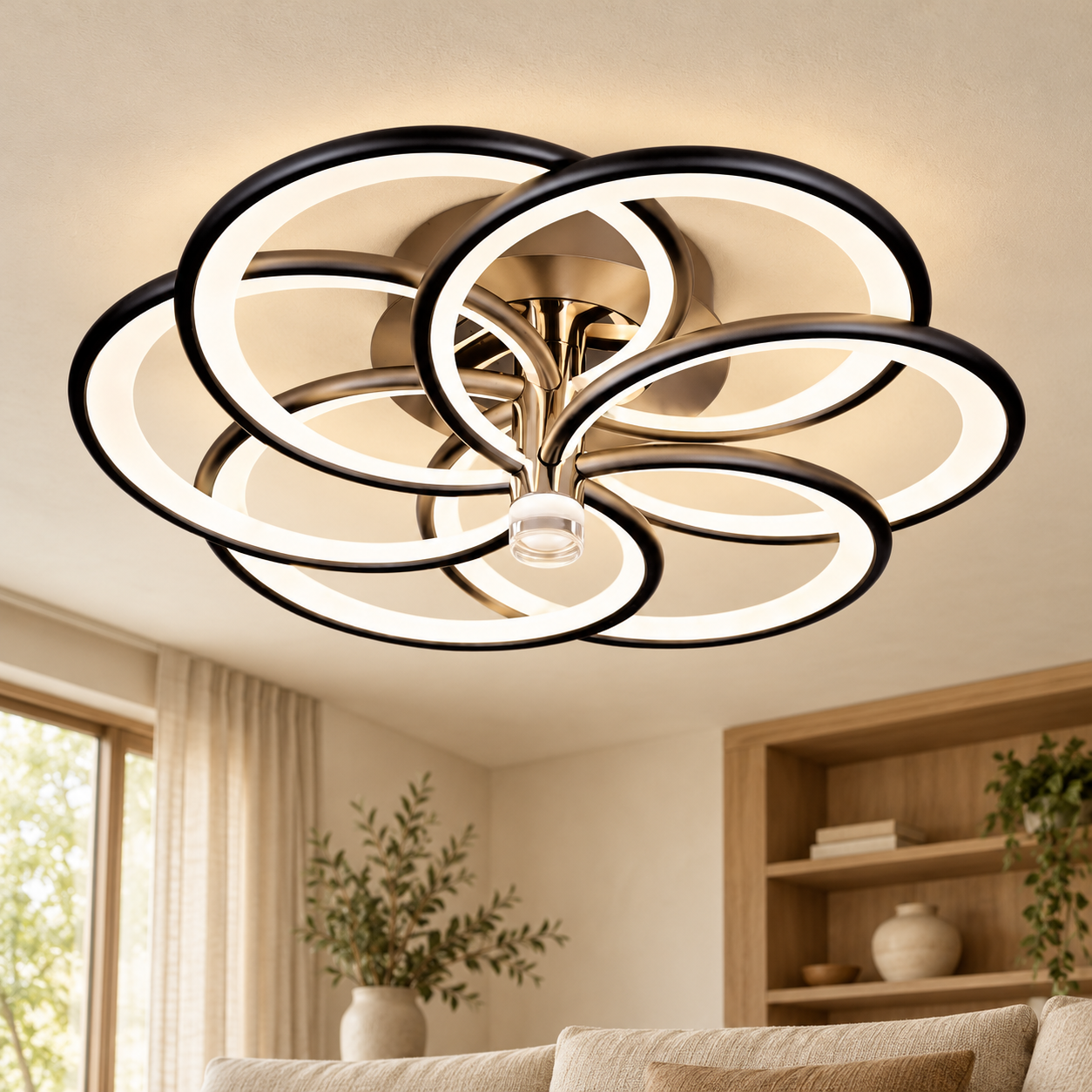 Plafondlamp Gaia | GreatHome – AI-sfeerimpressie