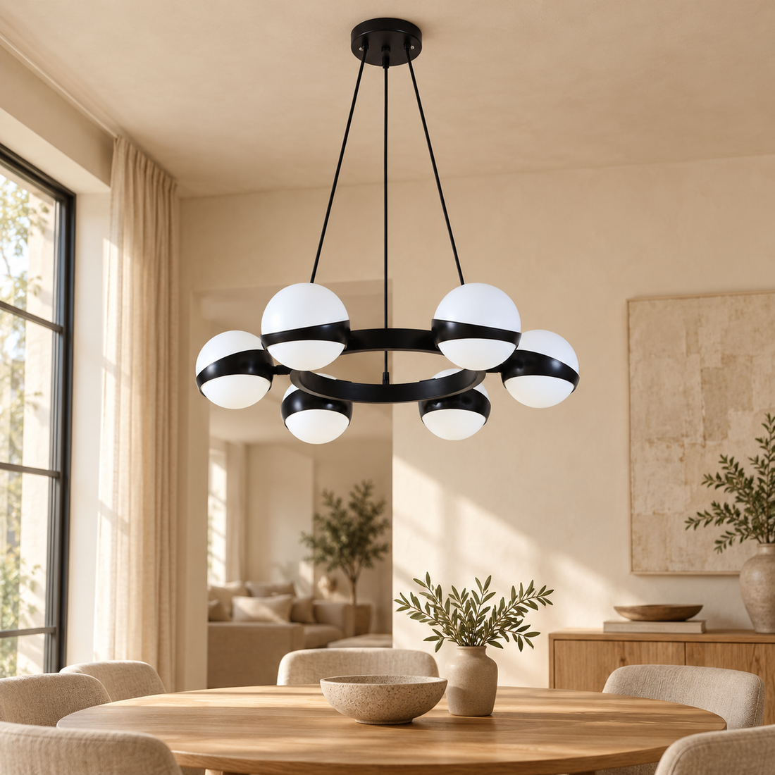 Plafondlamp Olivia | GreatHome – AI-sfeerimpressie
