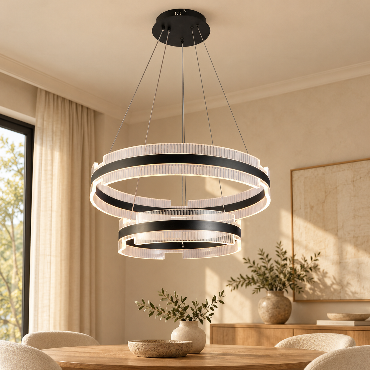 Plafondlamp Flora | GreatHome – AI-sfeerimpressie
