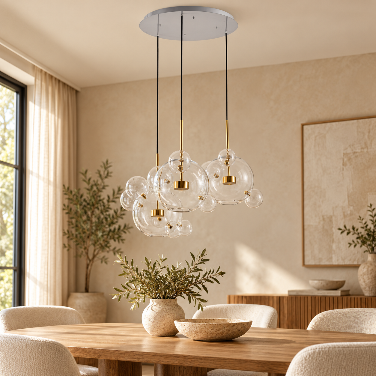 Plafondlamp Fiora – AI-sfeerimpressie