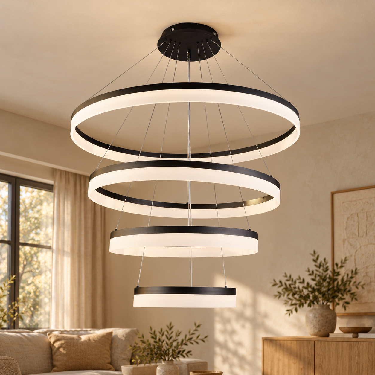 Plafondlamp Noelia | GreatHome – AI-sfeerimpressie