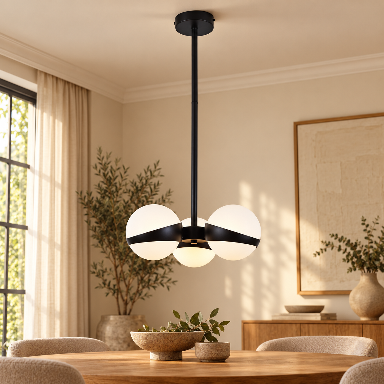 Plafondlamp Iris | GreatHome – AI-sfeerimpressie