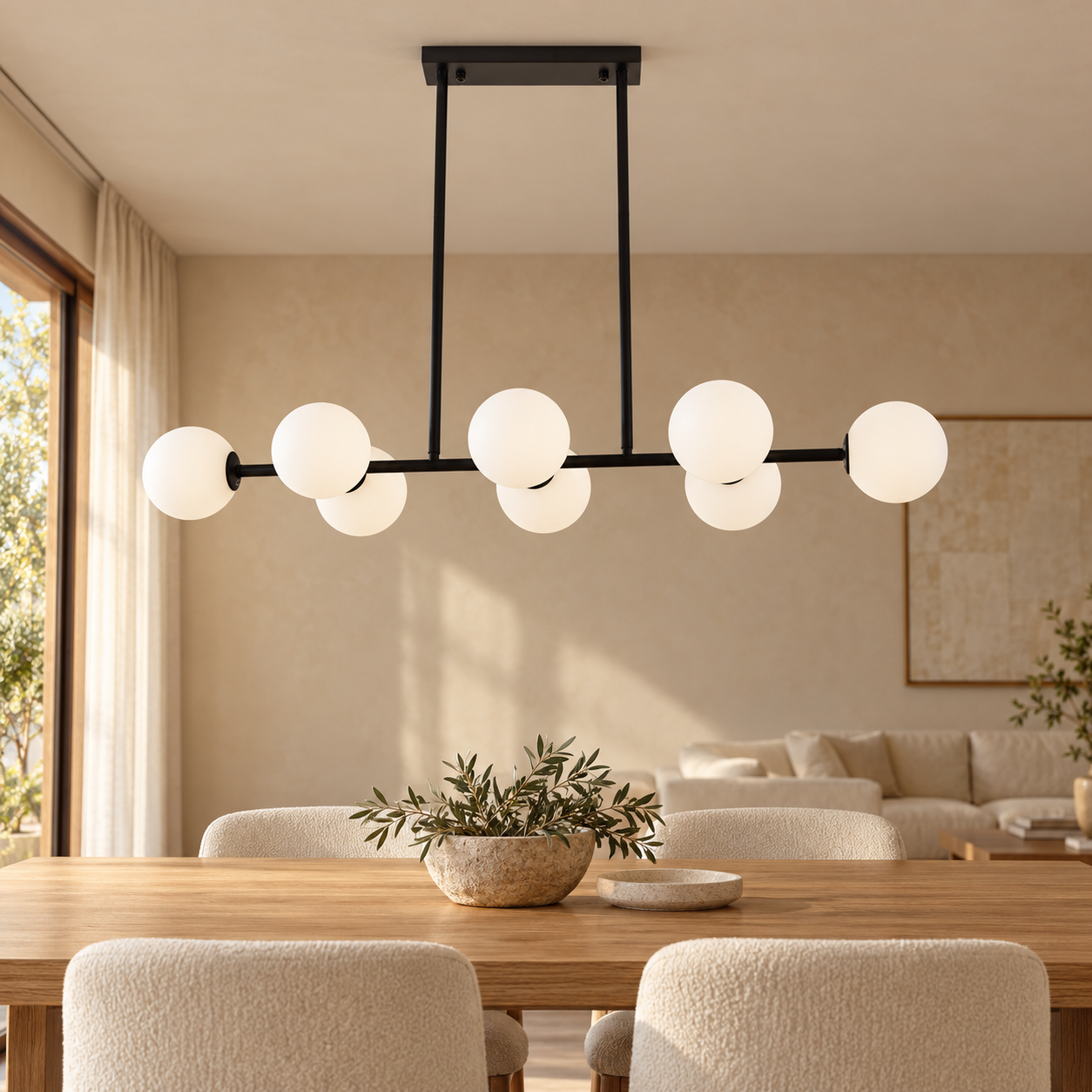 Plafondlamp Odina | GreatHome – AI-sfeerimpressie
