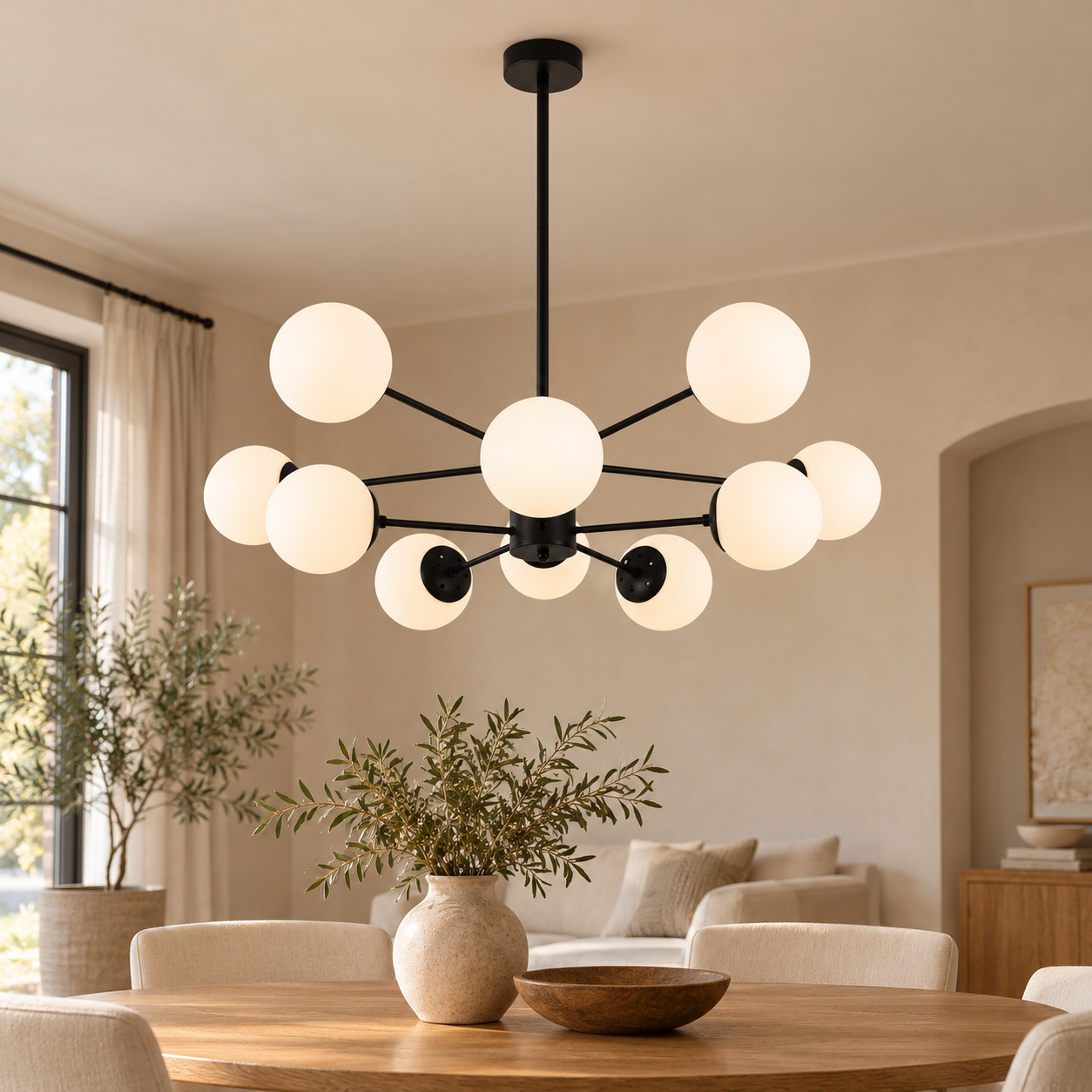 Plafondlamp Rafaela | GreatHome – AI-sfeerimpressie