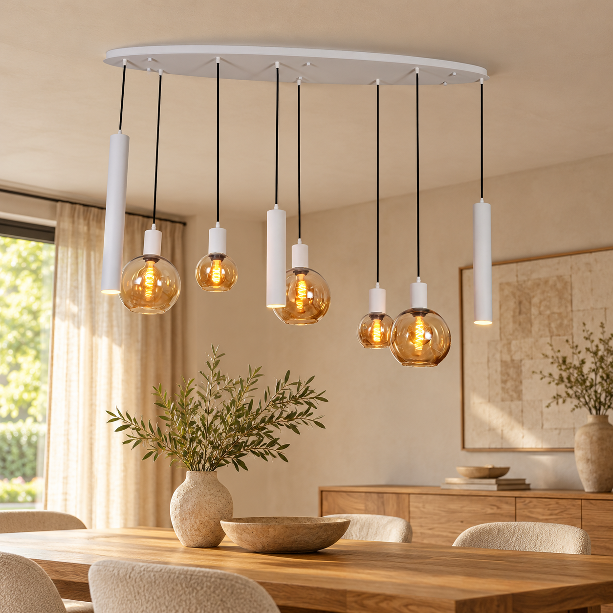 Plafondlamp Isabel Oval | GreatHome – AI-sfeerimpressie