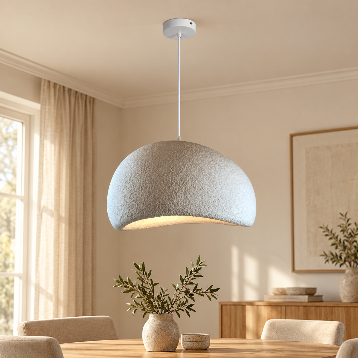 Plafondlamp Organic Solo | GreatHome – AI-sfeerimpressie