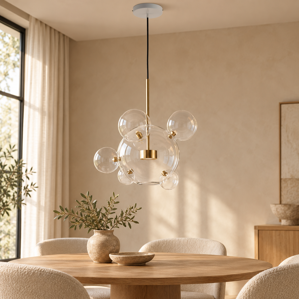 Plafondlamp Elara – AI-sfeerimpressie