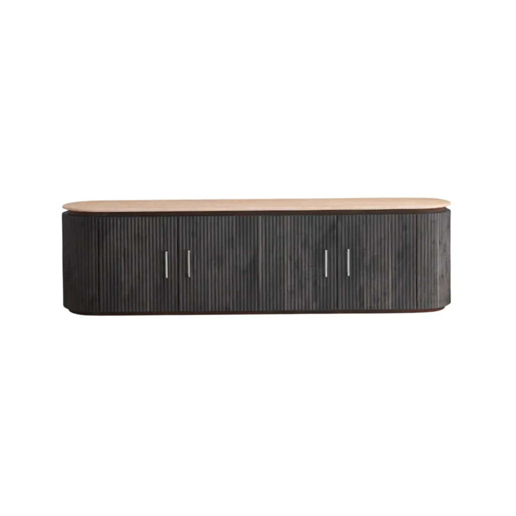 KIMBERLY TV MEUBEL 200X40X55 FLINTSTONE FAUX MARBLE TOP