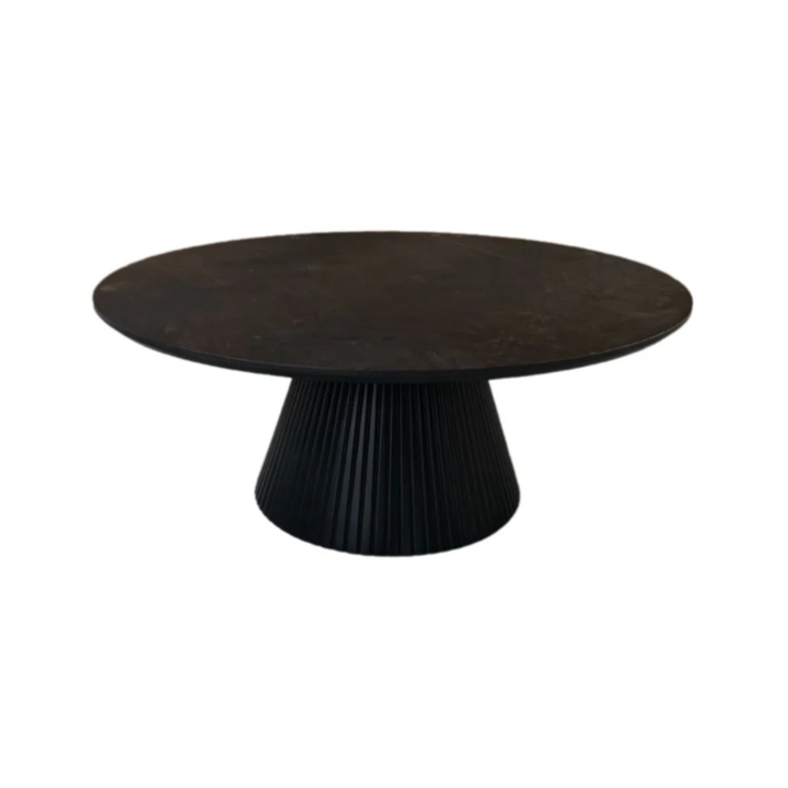 KIMBERLY SALONTAFEL 110 ROND BLACK VISGRAAT