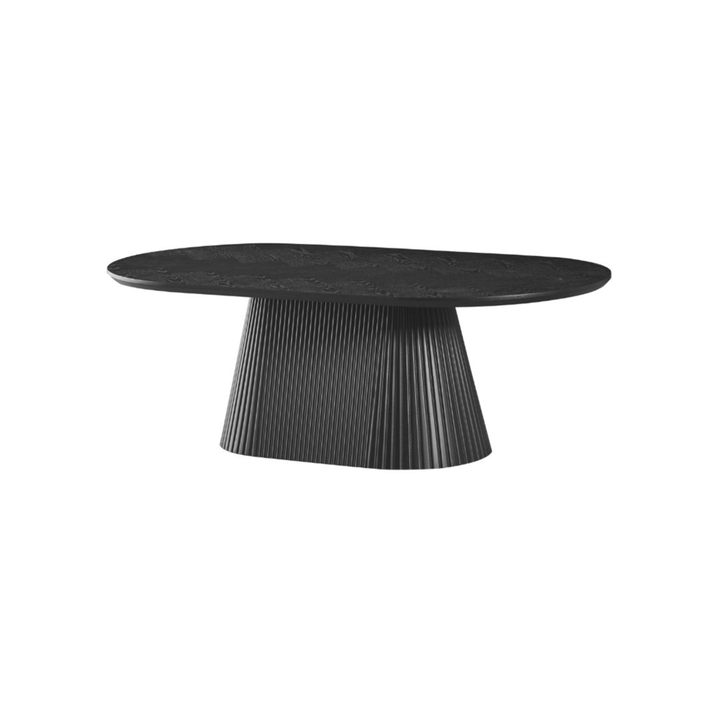 KIMBERLY SALONTAFEL 130x70 ZWART VISGRAAT BLAD