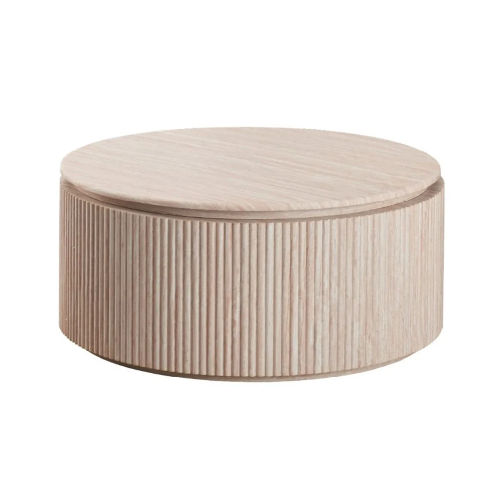 KIMBERLY SALONTAFEL BLOCCI 100  ROND FLINTSTONE FAUX  MARBLE TOP
