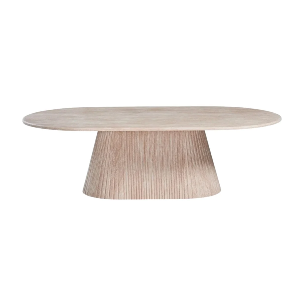 KIMBERLY SALONTAFEL OVAL 130X70X45 FLINTSTONE FAUX  MARBLE TOP