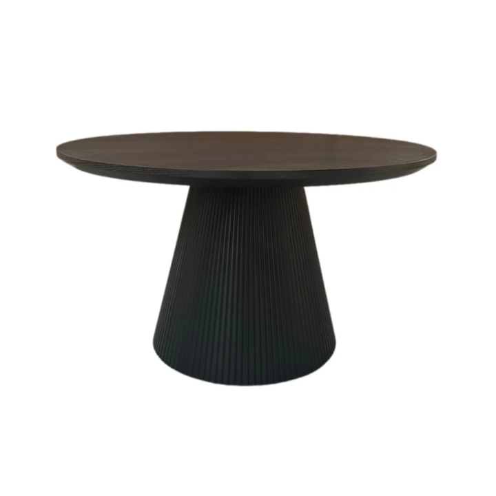 KIMBERLY EETTAFEL 130 ROND BLACK FINEER