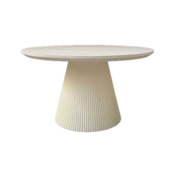 KIMBERLY EETTAFEL 130 ROND CREAME FINEER