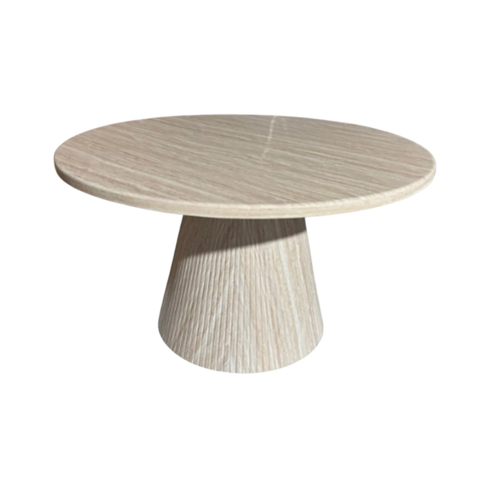 KIMBERLY EETTAFEL 130 ROND FLINTSTONE FAUX  MARBLE TOP