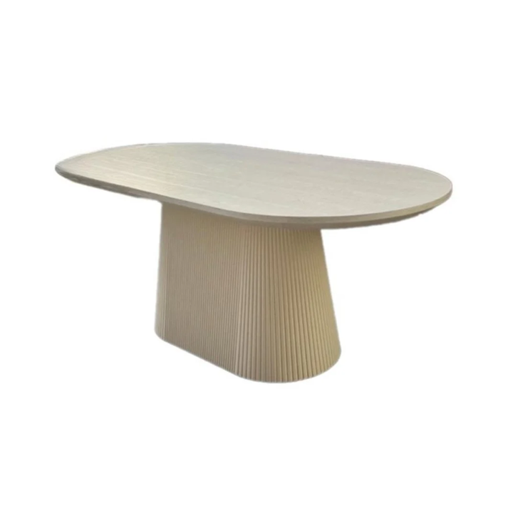 KIMBERLY EETTAFEL 160X90 + CREAME VENEER PLAIN