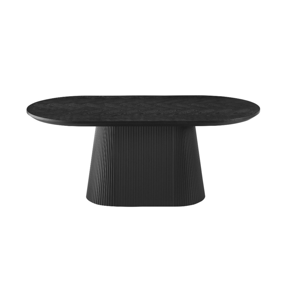 KIMBERLY EETTAFEL ZWART VISGRAAT