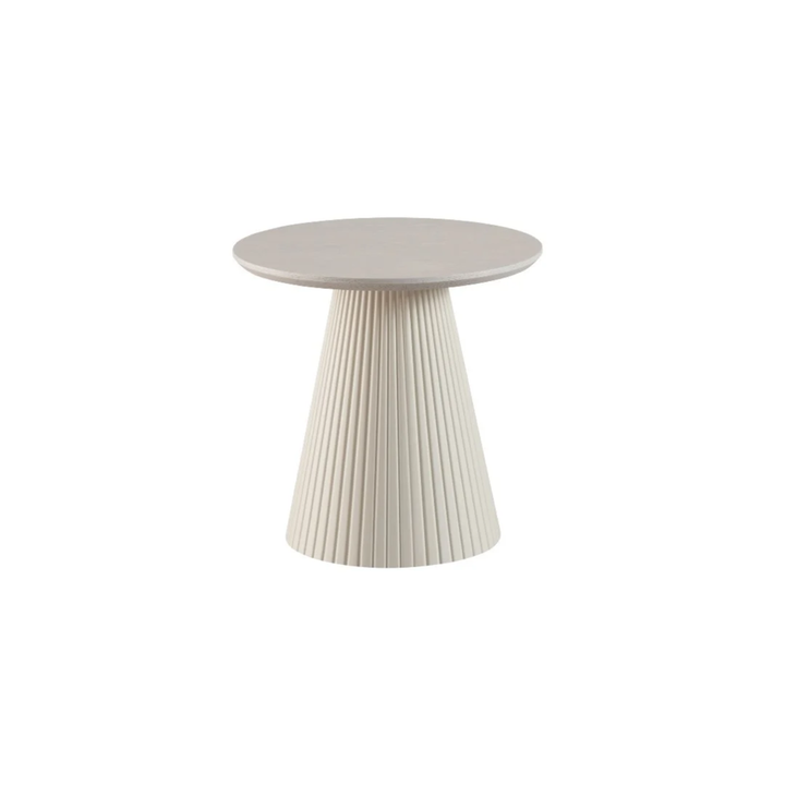 KIMBERLY BIJZETTAFEL 55X55X55 CREAM VENEER PLAIN