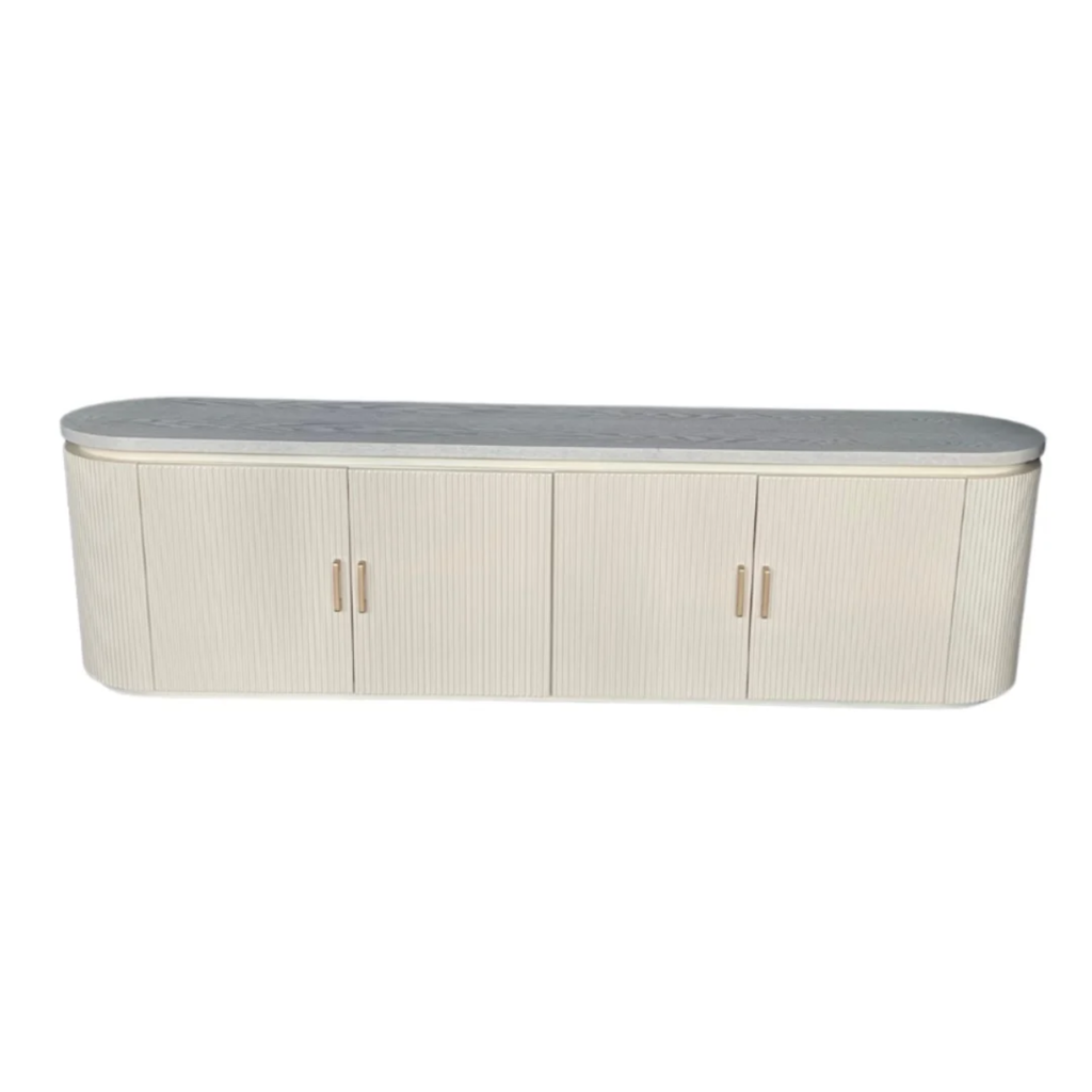 KIMBERLY TV MEUBEL 200X40X55 CREME FINEER
