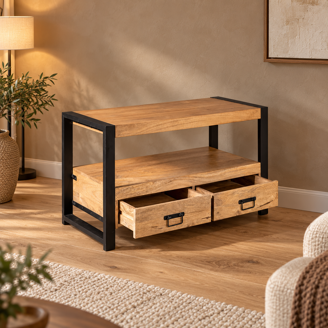 Tv-meubel Boaz 100 cm – sfeerimpressie
