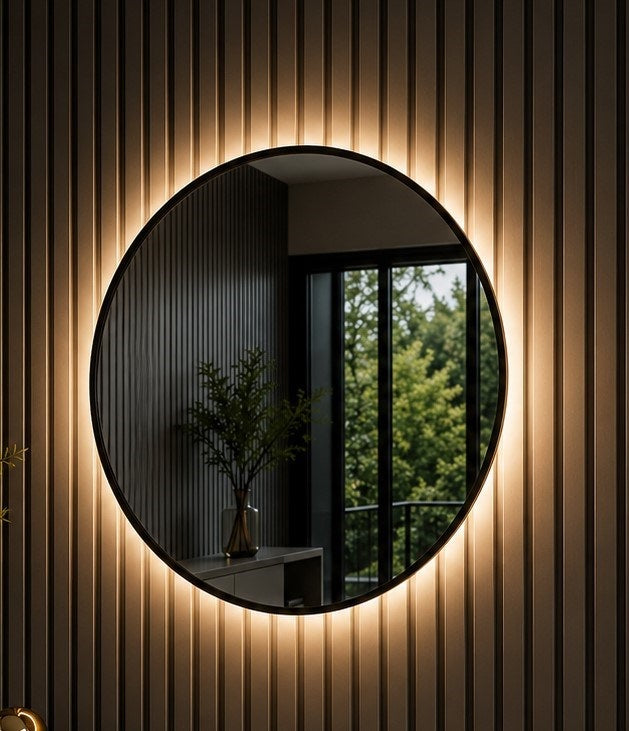 Spiegel met verlichting Black Line MT-92 100 × 100 cm