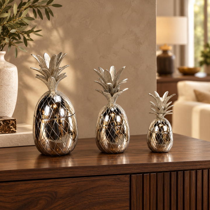 Pineapple Set of 3 Silver – sfeerimpressie
