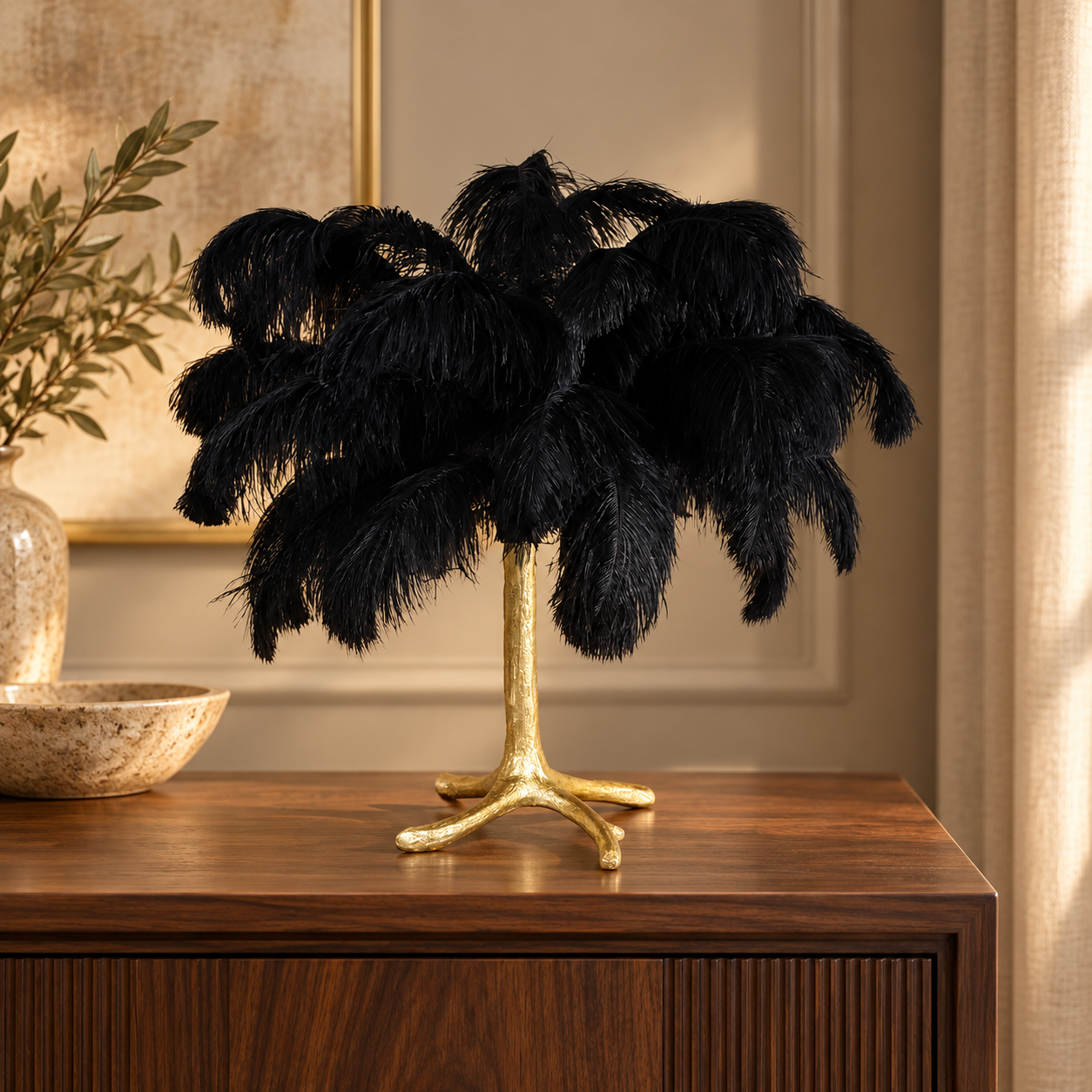 FEATHER TAFEL LAMP DELUXE – sfeerimpressie